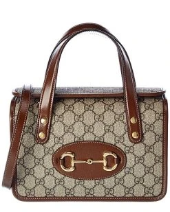 Gucci Horsebit 1955 Mini GG Supreme Canvas & Leather Top Handle Bag Women