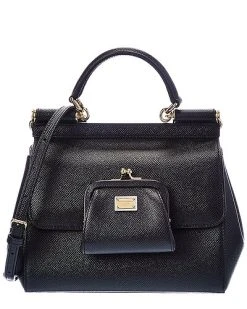 Dolce & Gabbana Sicily Small Leather Satchel Women