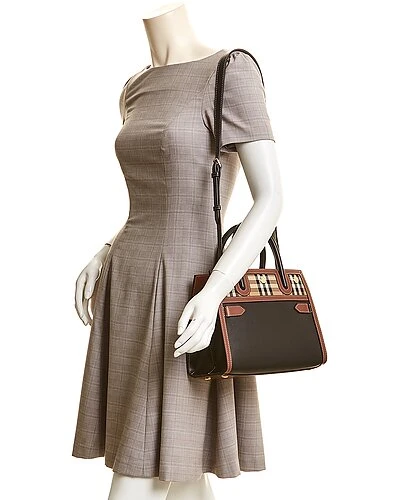 Burberry Mini Vintage Check & Leather Satchel Women - Image 3