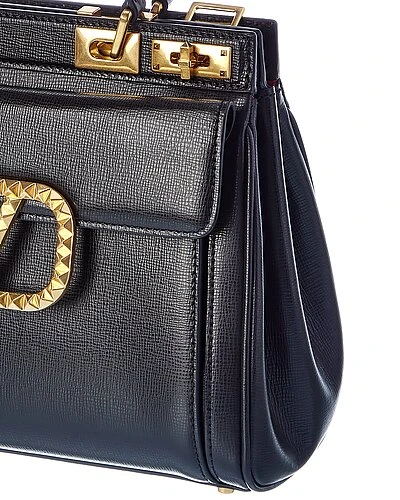 Valentino Rockstud Alcove Medium Grainy Leather Satchel Women - Image 3