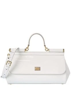 Dolce & Gabbana Sicily Medium Patent Satchel Women