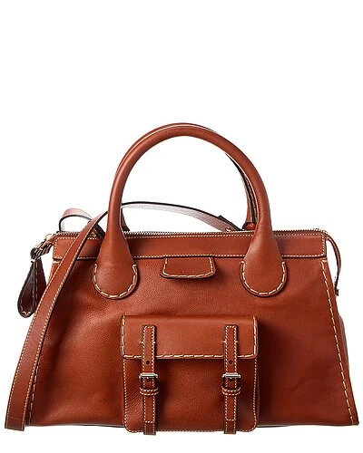 ChloƩ Edith Day Medium Leather Satchel Women