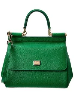 Dolce & Gabbana Sicily Small Leather Satchel Women