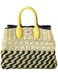 Salvatore Ferragamo Udio Woven Satchel Women