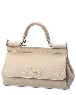 Dolce & Gabbana Sicily Small Leather Satchel Women