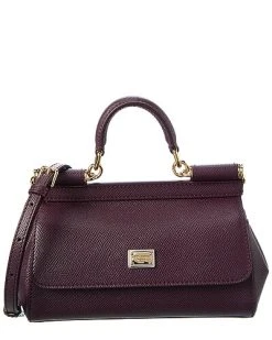 Dolce & Gabbana Sicily Small Leather Satchel Women