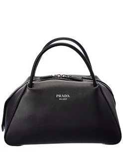 Prada Logo Medium Leather Satchel Women