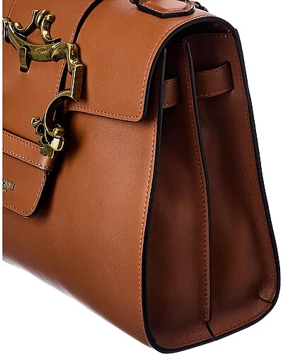 MOSCHINO Baroque Buckle Large Leather Satchel Women - Image 3