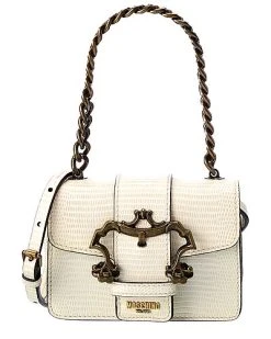 MOSCHINO Door Knocker Mini Embossed Leather Crossbody Women