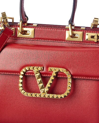 Valentino Rockstud Alcove Medium Grainy Leather Satchel Women - Image 3