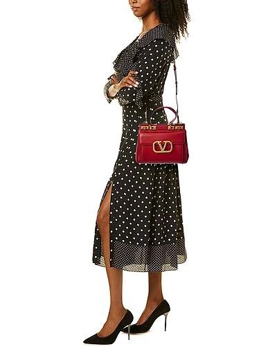 Valentino Rockstud Alcove Medium Grainy Leather Satchel Women - Image 4