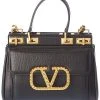 Valentino Rockstud Alcove Small Grainy Leather Satchel Women