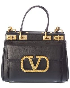 Valentino Rockstud Alcove Small Grainy Leather Satchel Women