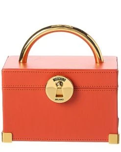 MOSCHINO Logo Leather Satchel Women