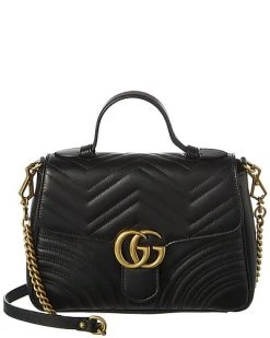Gucci GG Marmont Small Matelasse Leather Top Handle Satchel Women