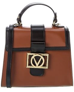 Valentino By Mario Valentino By Mario Valentino Betty V Emblem Leather Satchel Women