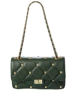 Persaman New York Claire Studded Quilted Leather Satchel Women