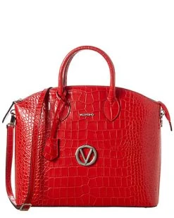 Valentino By Mario Valentino By Mario Valentino Bravia Croc-Embossed Leather Satchel Women