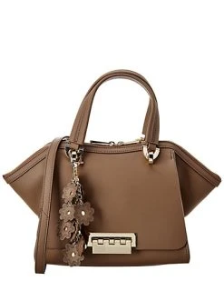 Zac Posen Eartha Iconic Small Double Handle Leather Satchel Women