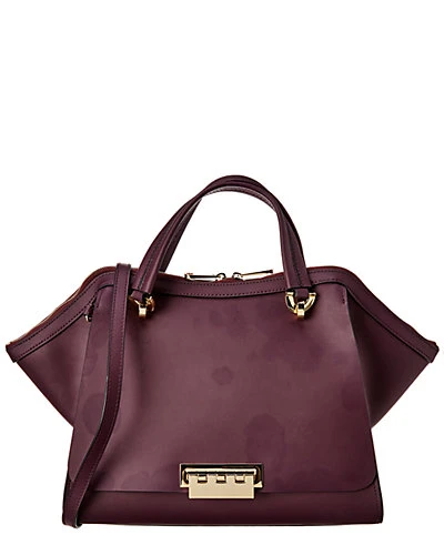 Zac Posen Eartha Iconic Jumbo Double Handle Leather Satchel Women