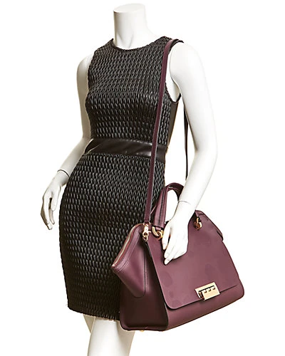 Zac Posen Eartha Iconic Jumbo Double Handle Leather Satchel Women - Image 3