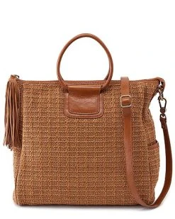 Hobo Sheila Leather & Straw Satchel Women