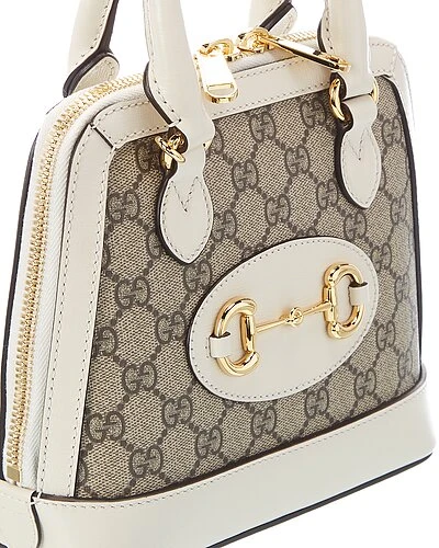 Gucci Horsebit 1955 Mini GG Supreme Canvas & Leather Top Handle Bag Women - Image 3