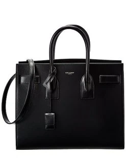 Saint Laurent C De Jour Small Leather Satchel Women