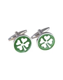 Bey-Berk Rhodium Plated Cufflinks Men