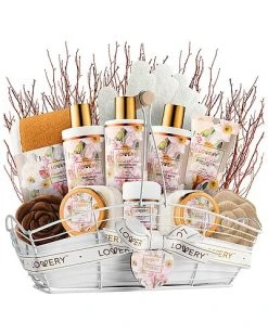 Lovery Spa 13pc Gift Basket, Coconut Caramel Self Care Spa Kit Women