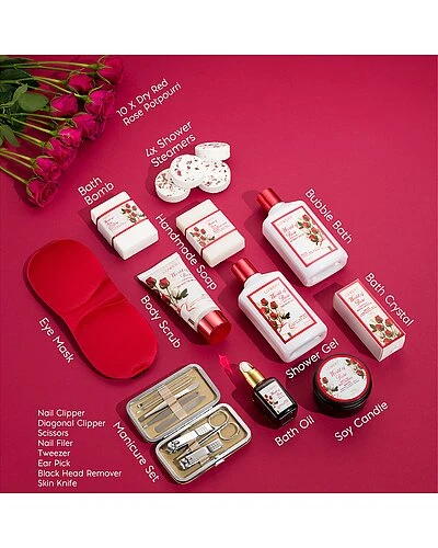 Lovery Red Rose 35pc Bath & Body Spa Gift Women - Image 2