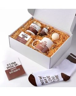 Lovery 9pc Coconut Birthday Spa Gift Basket With Wine Tumbler, Self Care Gifts Women