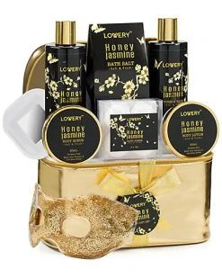 Lovery 12pc Honey And Jasmine Deluxe Bath & Body Spa Set - Home Spa Kit Women