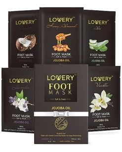 Lovery Foot Masks With Vitamin E, Shae Butter & Jojoba Oil, Deep Conditioning Women