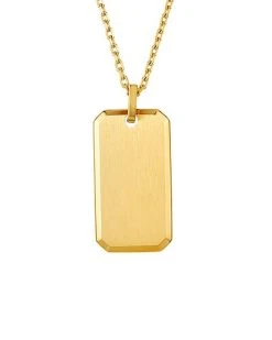 Adornia Stainless Steel Dog Tag Necklace Men