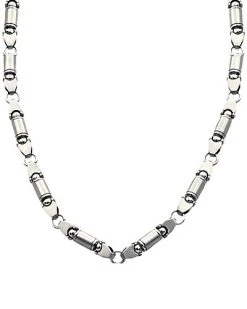 Jane Basch Steel Necklace Men
