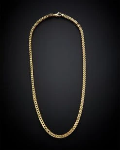 14K Italian Gold Franco Link Necklace Men