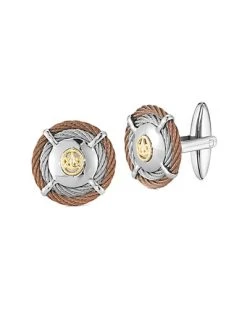 ALOR Gentlemens 18K & Stainless Steel Cufflinks