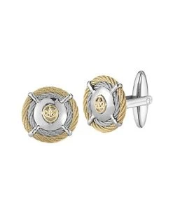 ALOR 18K Cable Cufflinks Men