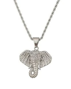 Eye Candy LA The Bold Collection Titanium CZ Felix Necklace Men