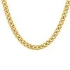 Adornia Plated Cuban Chain Necklace Men