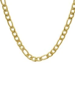 Adornia 14K Plated Figaro Chain Necklace Men