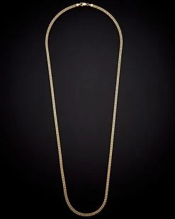 14K Italian Gold Franco Link Necklace Men