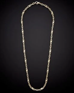 14K Italian Gold Fancy Mariner Link Necklace Men