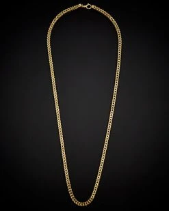 14K Italian Gold Franco Link Necklace Men