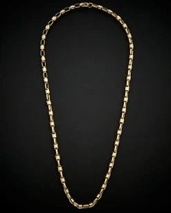 14K Italian Gold Men's Bullet Link Necklace