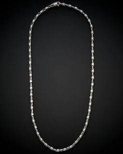 14K Italian Gold Bullet Chain Necklace Men